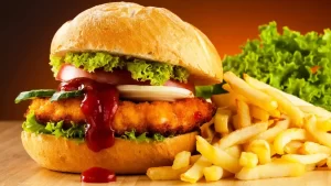 غذای فست فودی با سیب زمینی